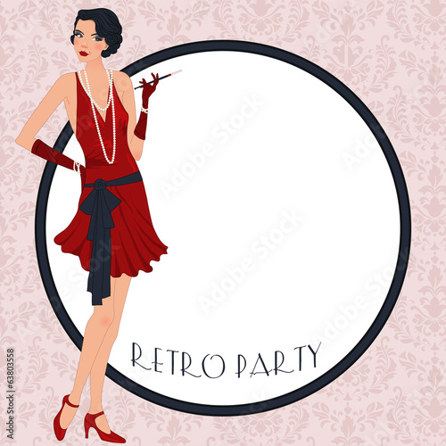 Retro flappper girl
