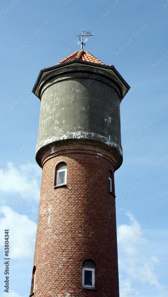 Water tower from 1922 on the Danish island Bornholm