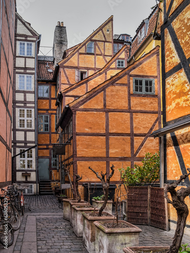 Photography Medieval houses in a backyard in Copenhagen