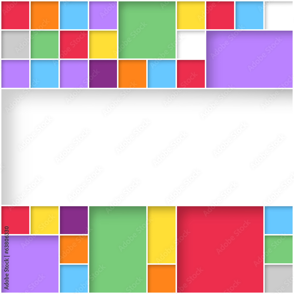 Modern user interface flat design colorful squares