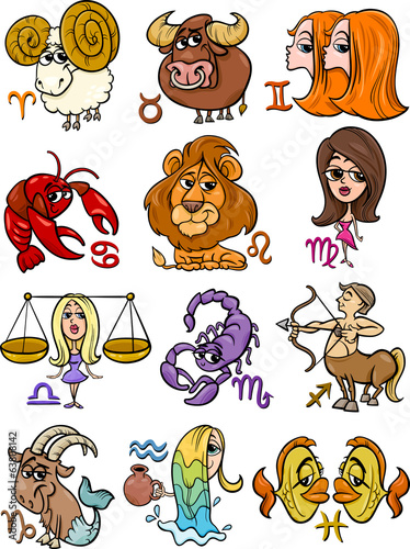 horoscope zodiac signs set