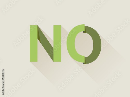 No - Flat design