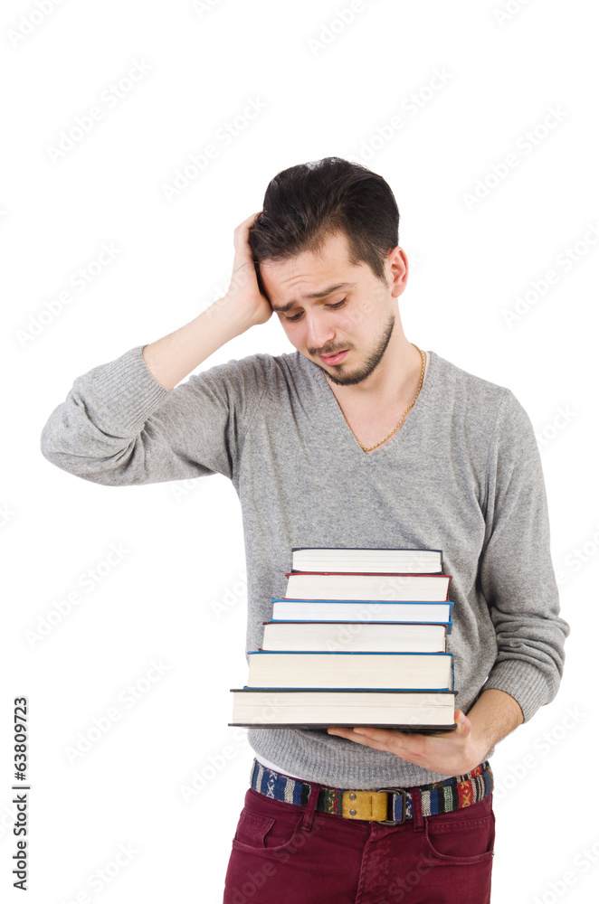 Young student isolated on the white background Young student isolated on the white background