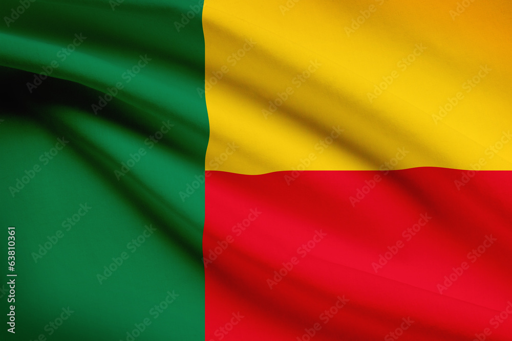 Series of ruffled flags. Benin.