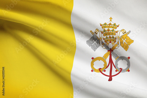 Obraz na płótnie Series of ruffled flags. Vatican City State. w salonie