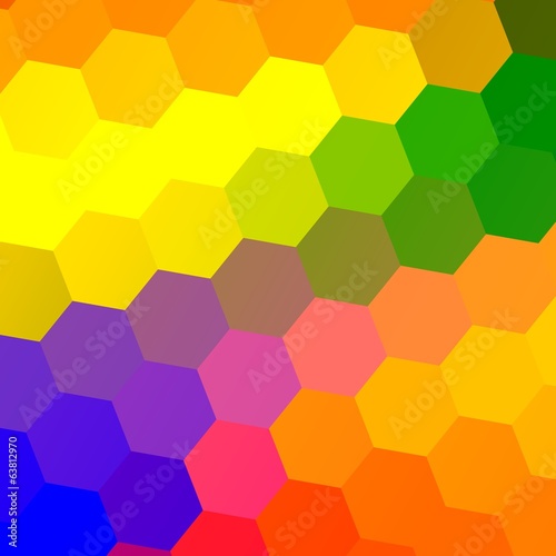 Rainbowy Hexagons