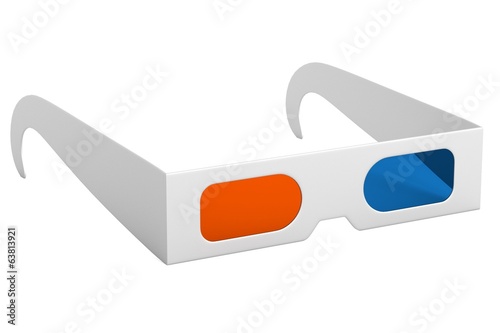 realistic 3d render of stereoscopic glasses