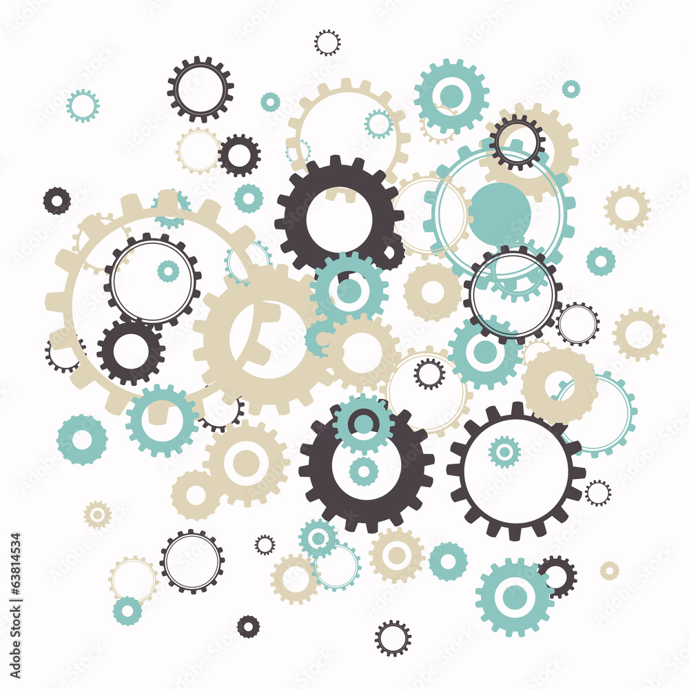 Vector Illustration of Abstract Cog Wheels Vector Illustration of Abstract Cog Wheels