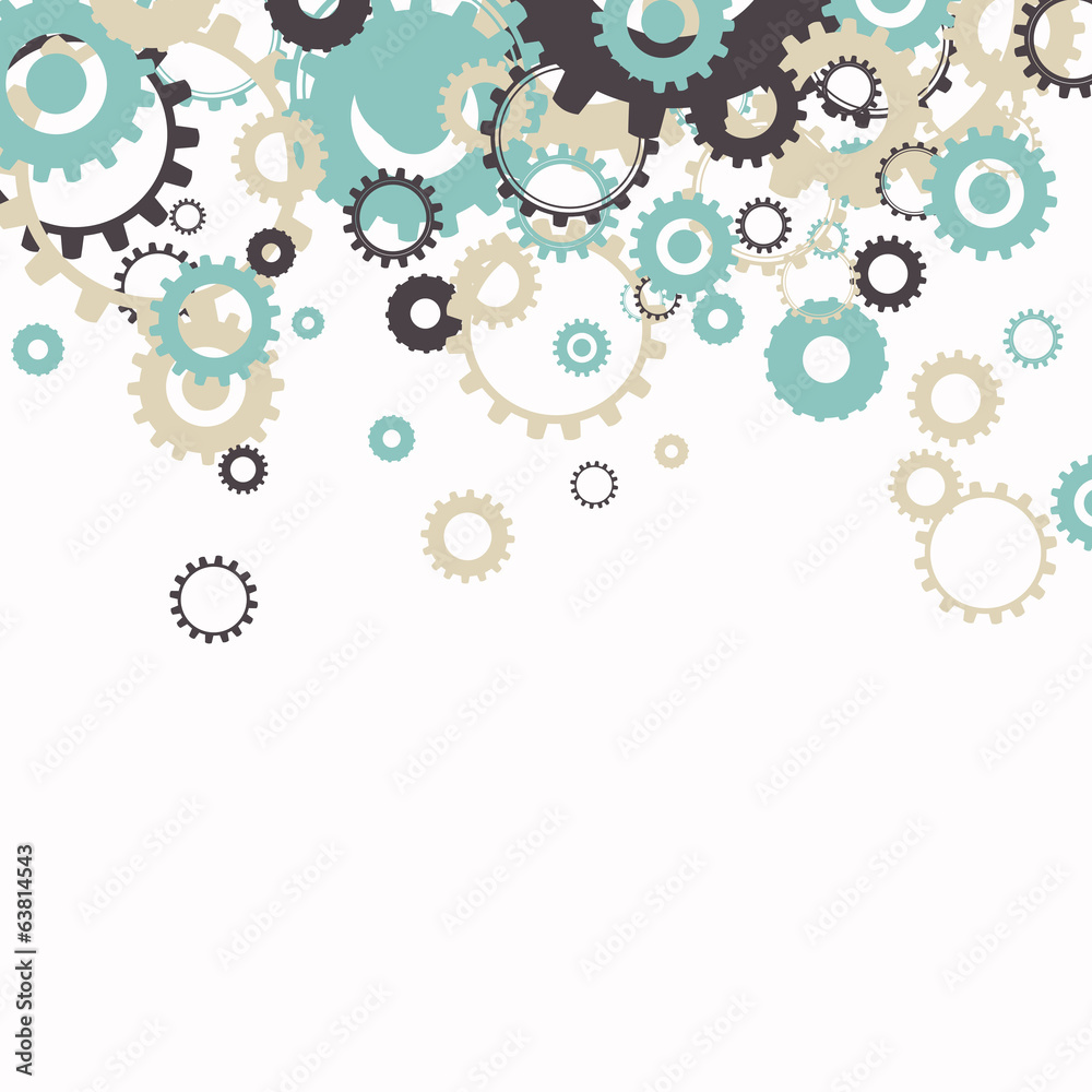 Vector Illustration of Abstract Cog Wheels