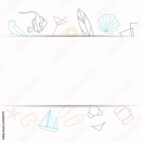 Vector Illustration of Summer Vacation Icons