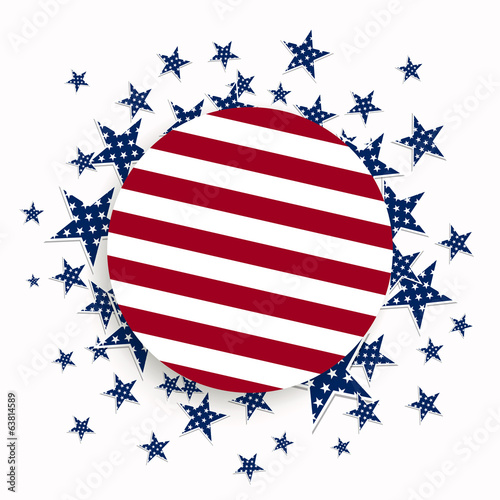 Vector Illustration of an Independence Day Design