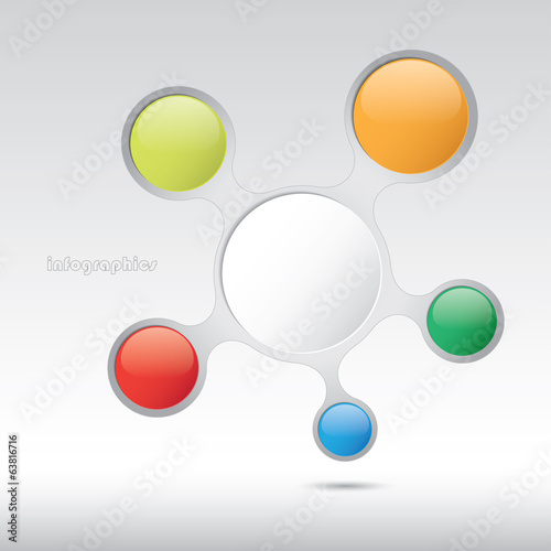 Info Graphic design in Bubble Style.