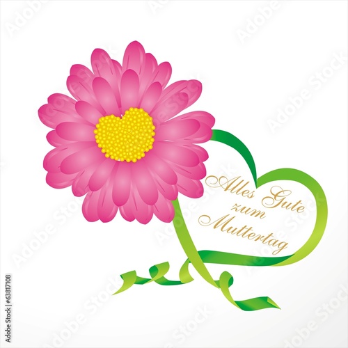 Blume mit Herz zum Muttertag