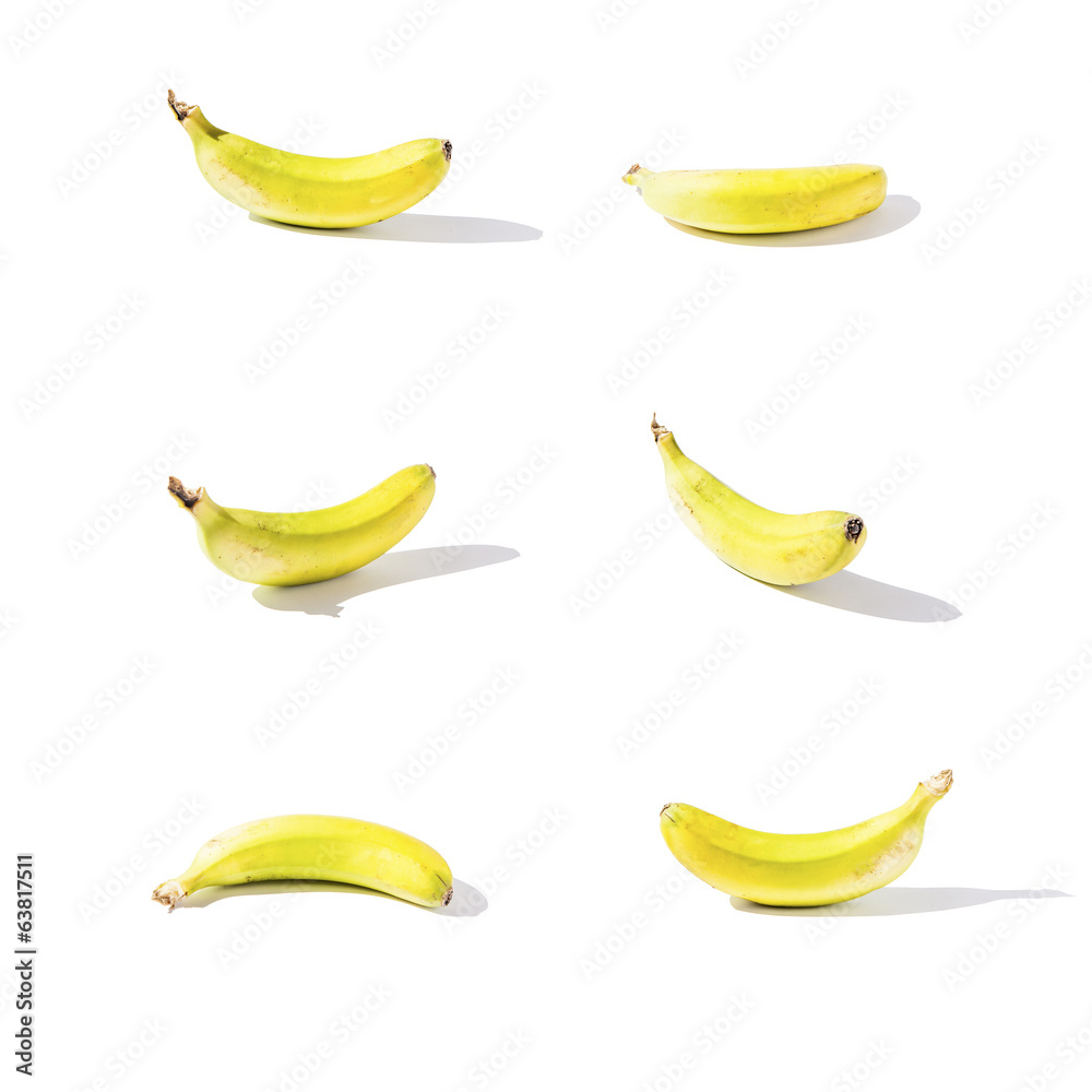 bananas from different point of view background