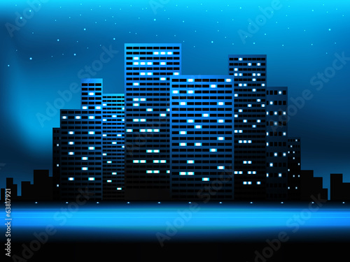 Night city landscape