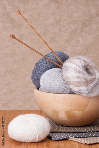 Knitting Accessories. Yarn Balls