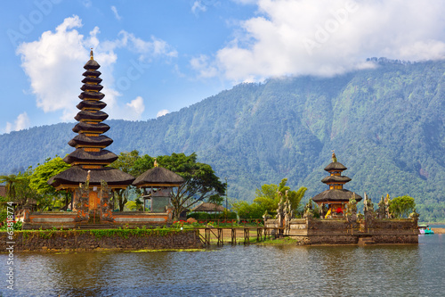 Pura Ulun Danu on lake Beratan  Bali  Indonesia