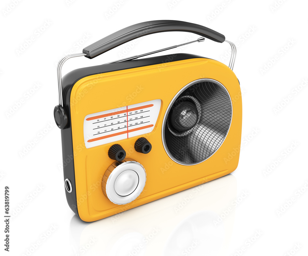 Fototapeta premium Yellow radio