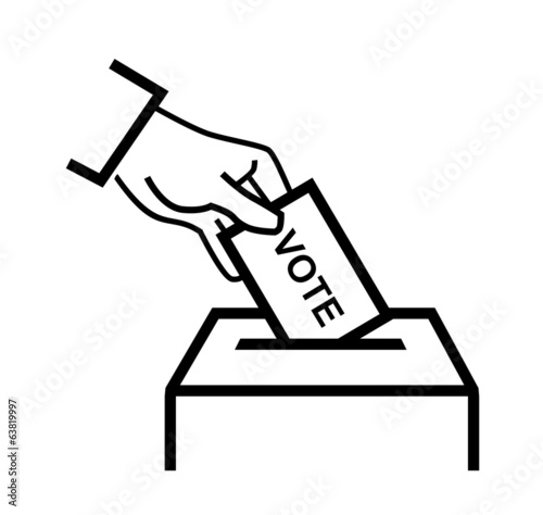 hand putting a voting ballot