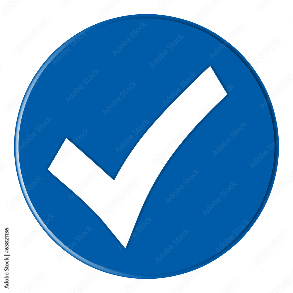 Button - Hakensymbol - blue - g823 Button - Hakensymbol - blue - g823