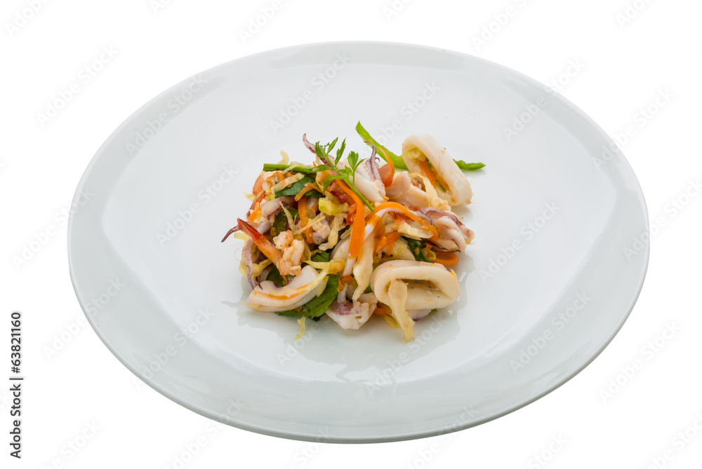 Asian seafood salad