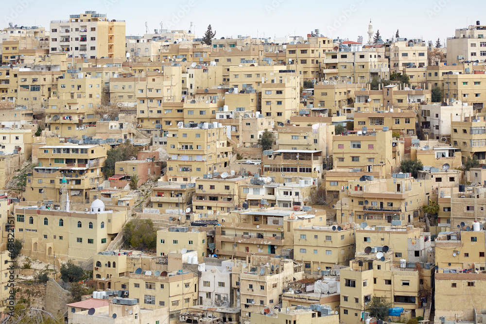 Middle east buildings and houses in Amman