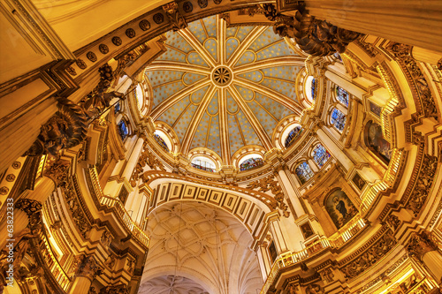 Basilica Dome Stained Glass Cathedral Andalusia Granada Spain