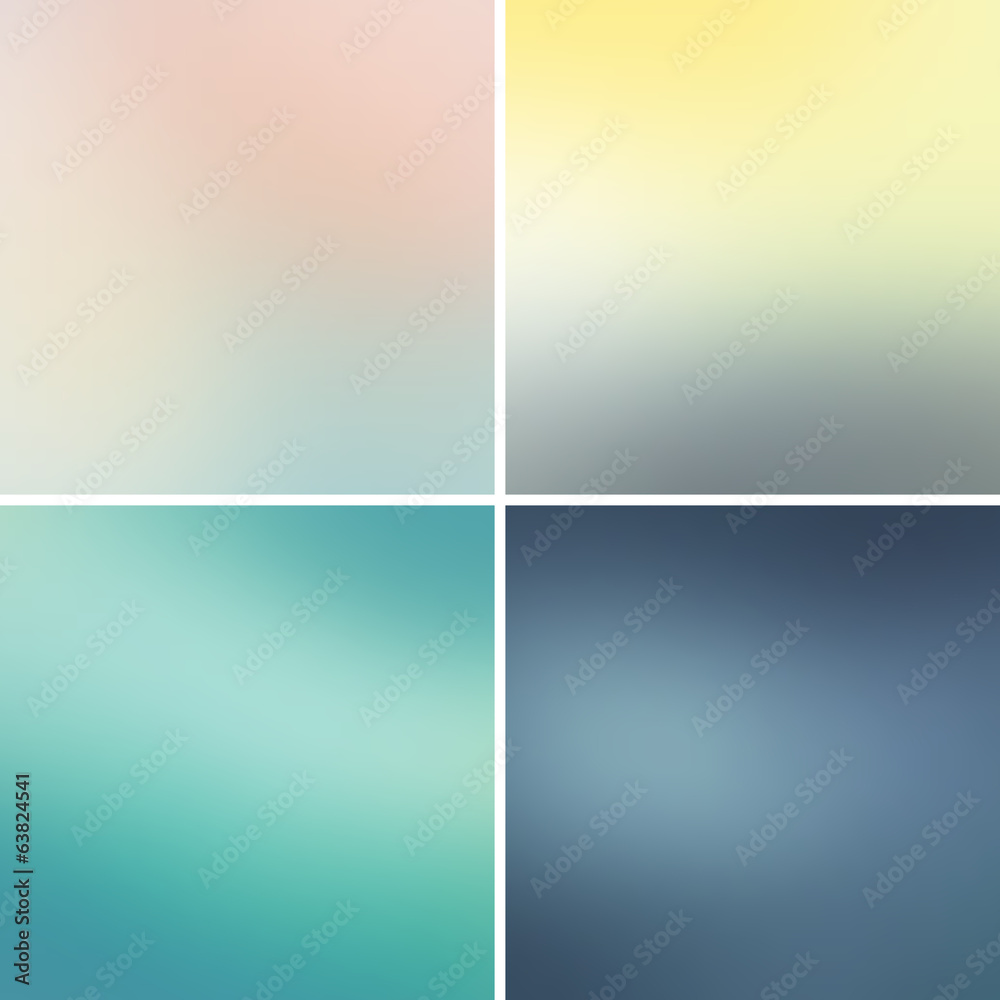 Naklejka premium Abstract colorful blurred vector backgrounds