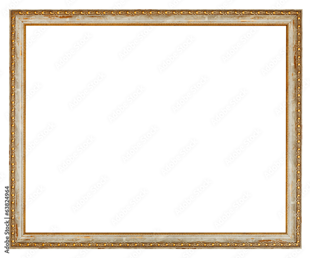 old narrow decorated wooden picture frame old narrow decorated wooden picture frame