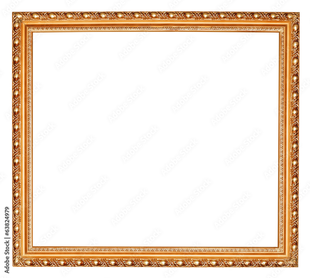 gilted baroque old wooden picture frame