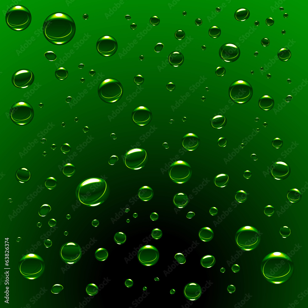 bubble gas water dark green background