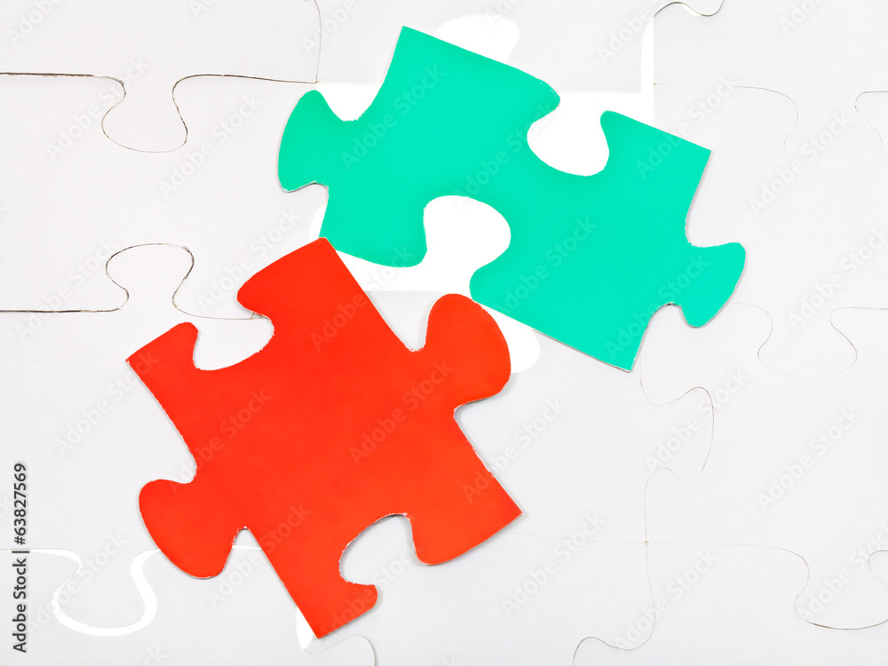 red and green pieces on assembled puzzles red and green pieces on assembled puzzles