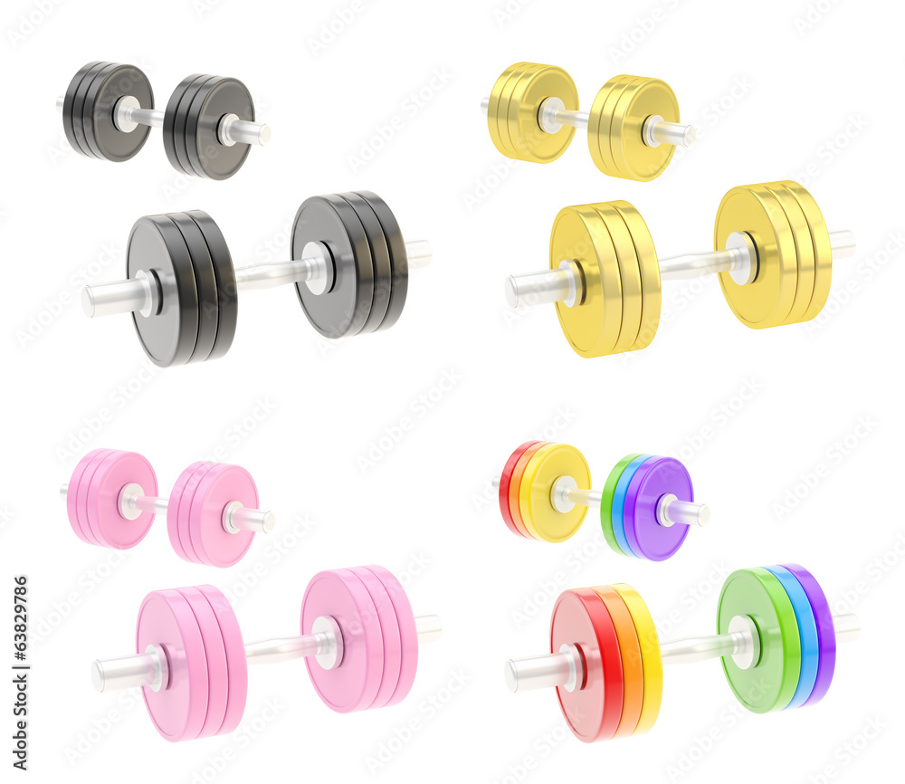 Two adjustable metal dumbbell composition Two adjustable metal dumbbell composition