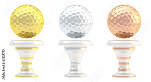 Award golf ball sport trophy cup