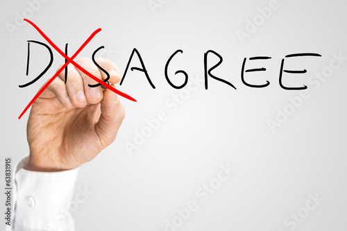 Fényképezés Disagree versus Agree