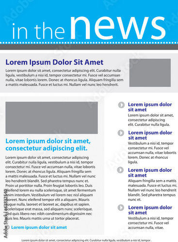 Newsletter template layout