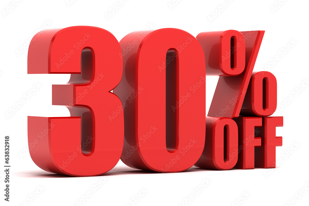 30 percent off promotion Stock Illustration | Adobe Stock