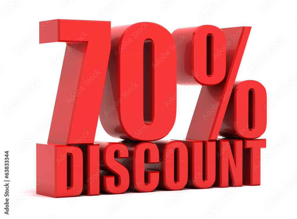 Discount 70 percent