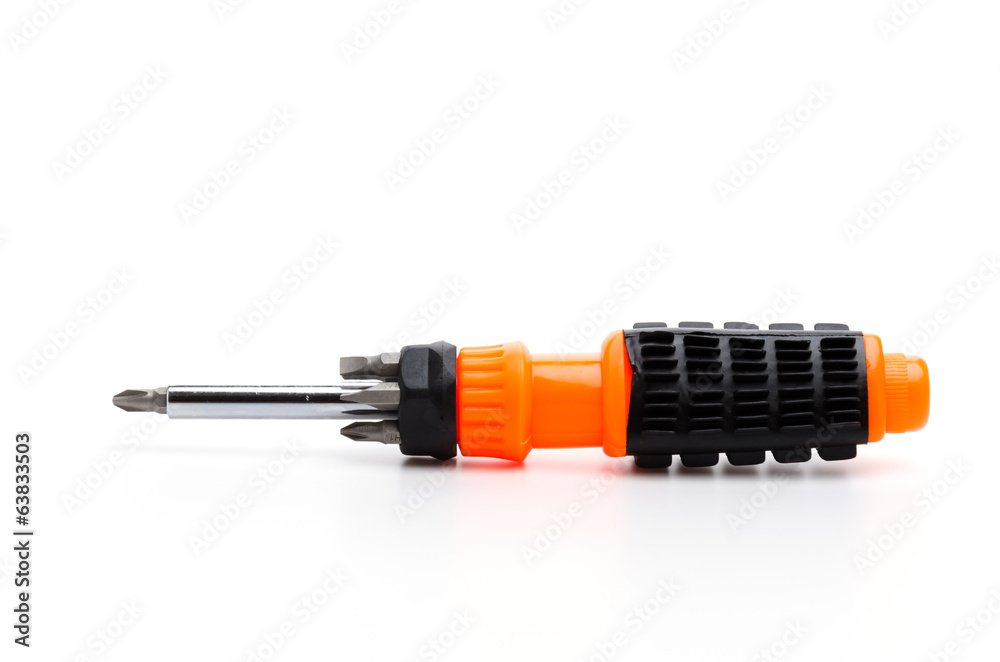 Screw driver isolated white background