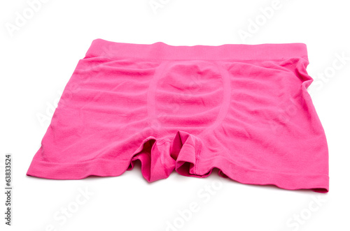 Pink underwear isolated white background