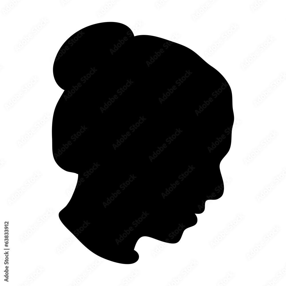 Silhouette of woman head
