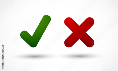 check marks yes no