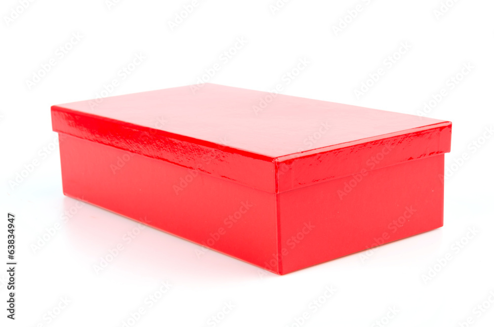 Red box isolated white background Red box isolated white background