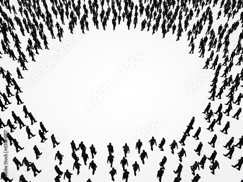Fotografie Large crowd of people