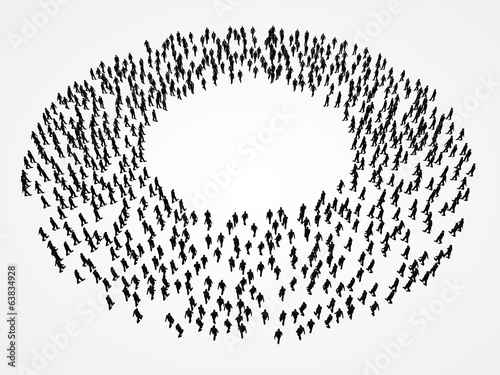 Canvastavla Large crowd of people