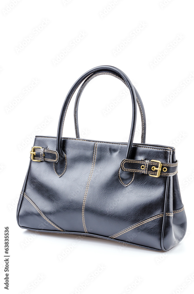 Woman leather bag isolated white background Woman leather bag isolated white background