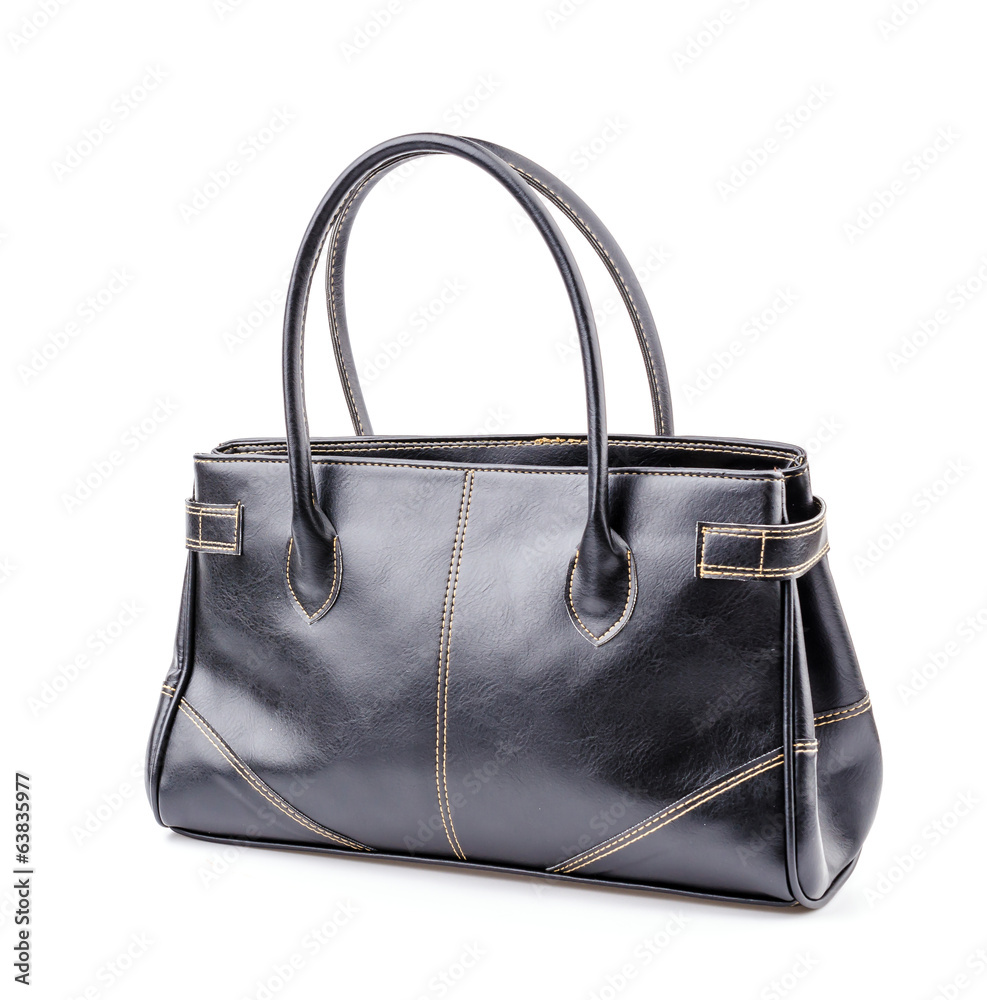 Woman leather bag isolated white background Woman leather bag isolated white background