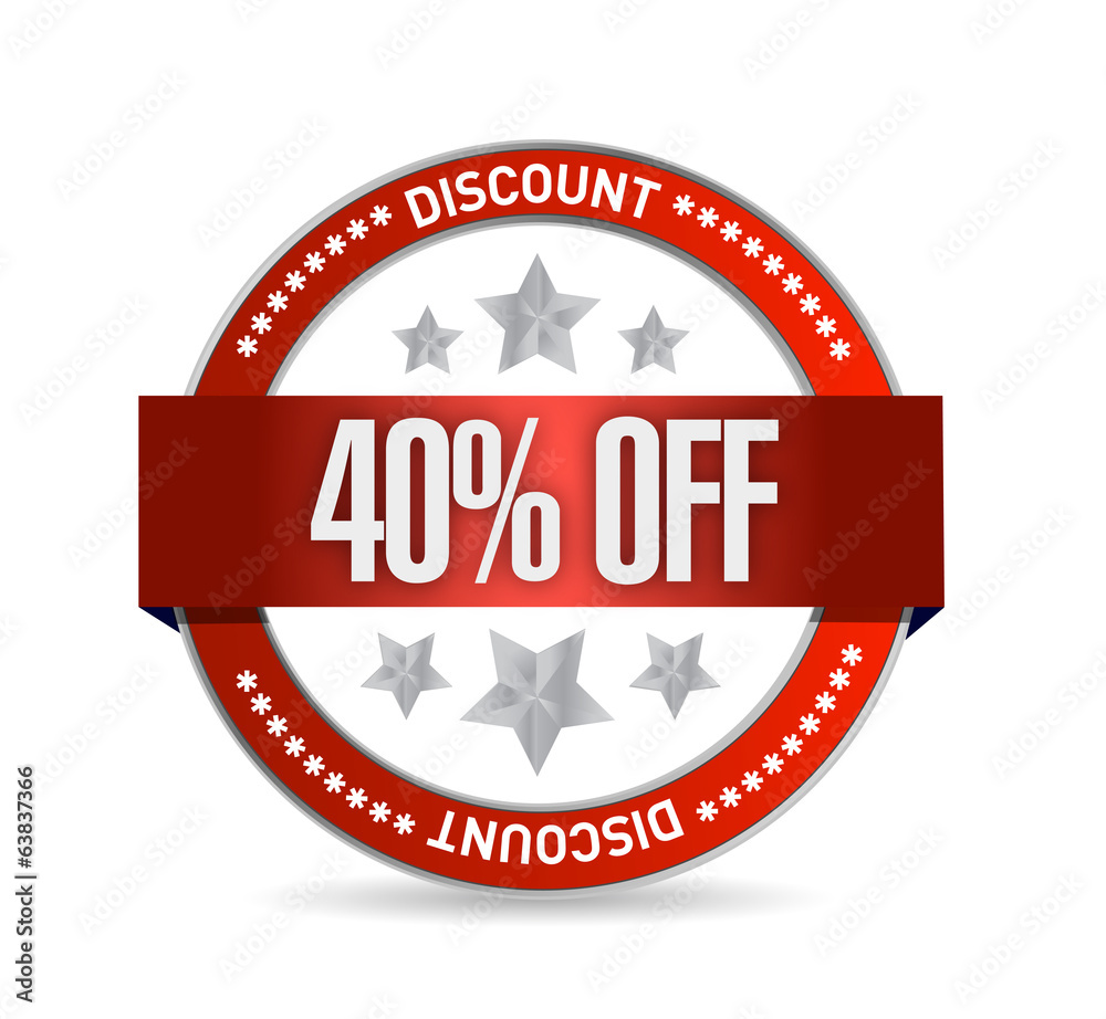 40 percent off seal illustration design 40 percent off seal illustration design
