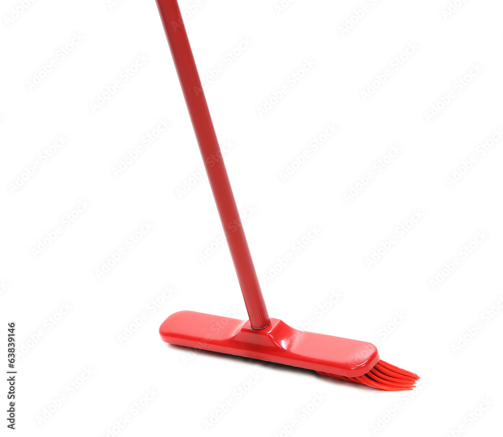 Red mop isolated. Red mop isolated.