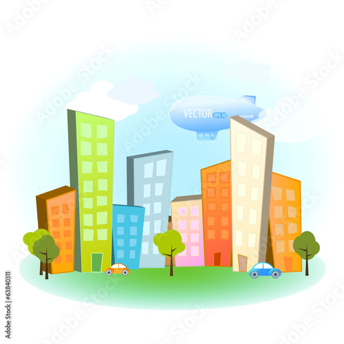 Colorful city vector